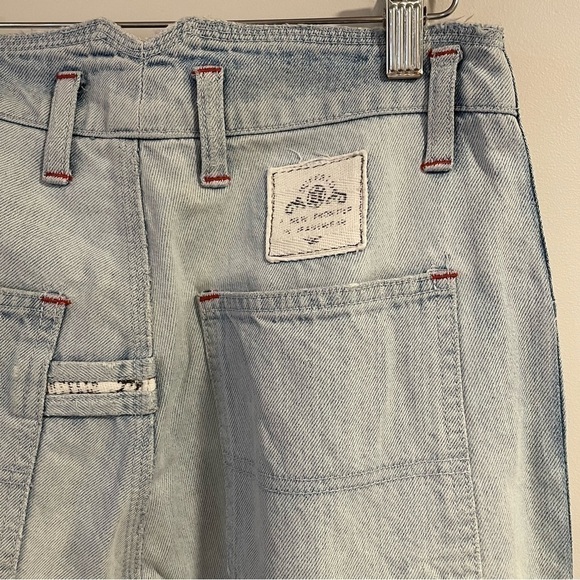 𝅺Vintage 30/30 Buffalo Light Wash Relaxed Denim High Waist Wide Leg 80s 90s - Picture 7 of 13